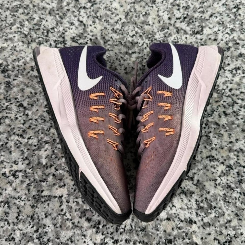 Nike Zoom Pegasus 33 Purple Orange Running Sneaker Shoe W6.5 831356 - Picture 4 of 7
